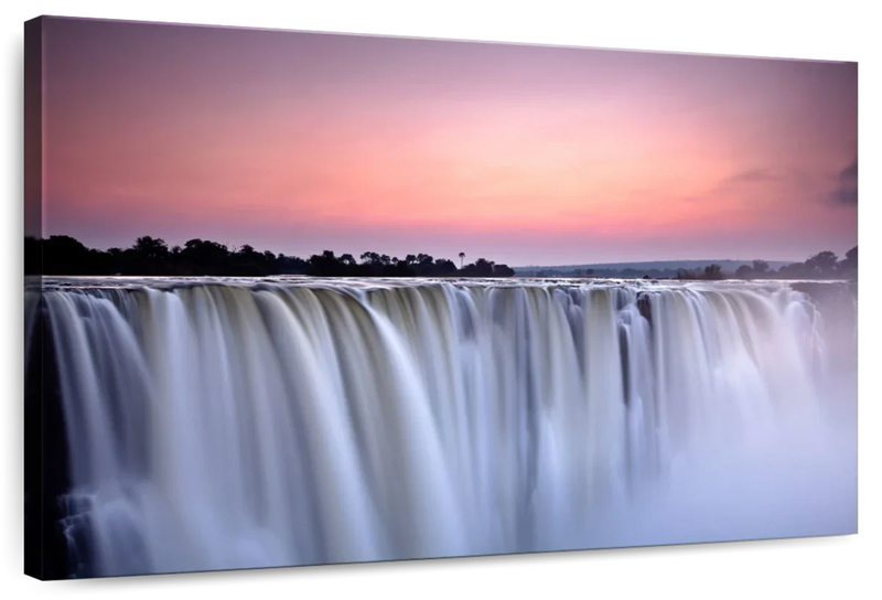 Sunset At Victoria Falls Wall Art