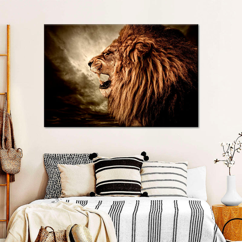 Fierce Lion Growl Wall Art