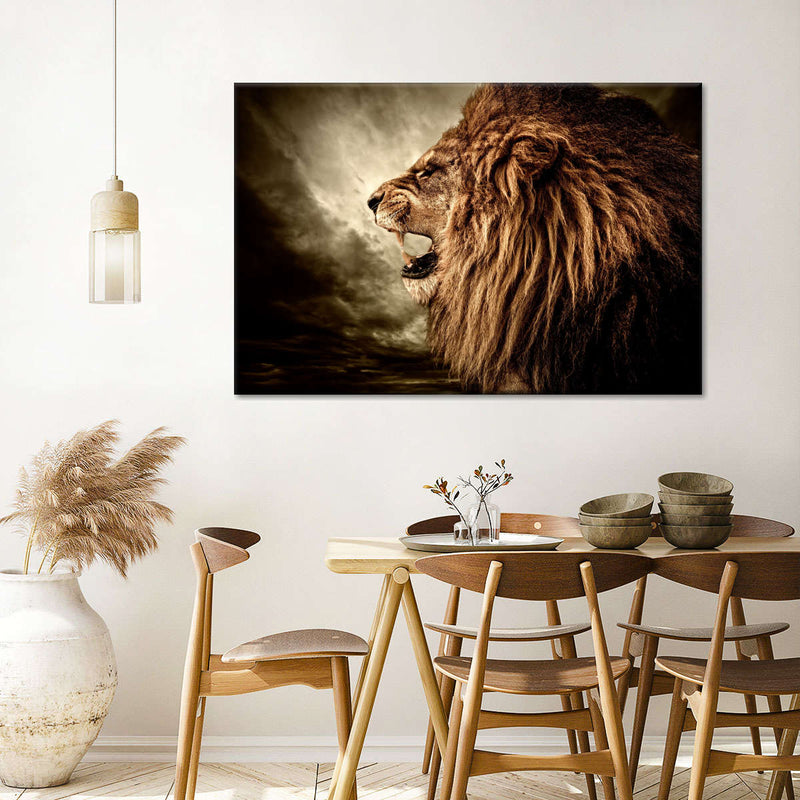 Fierce Lion Growl Wall Art