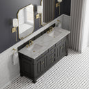 James Martin Brookfield 72" Double Bathroom Vanity, Black Onyx