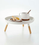 Countertop Pedestal Tray (5" H)  - Steel + Wood