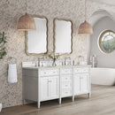 James Martin Brittany 72" Double Bathroom Vanity, Bright White
