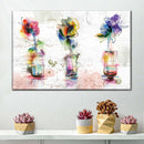 Rustic Colorful Flowers Wall Art