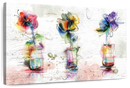 Rustic Colorful Flowers Wall Art