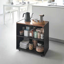 Mobile Hideaway Storage Cart (23" H) - Steel + Wood
