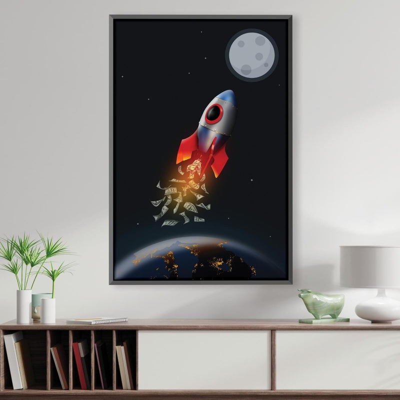 To The Moon Canvas