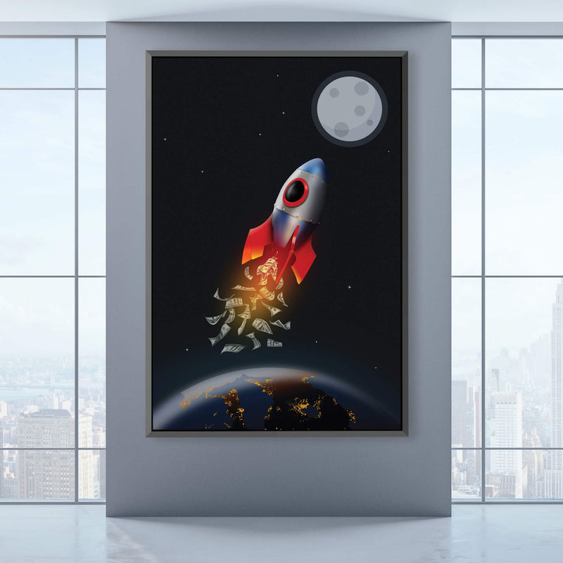 To The Moon Canvas