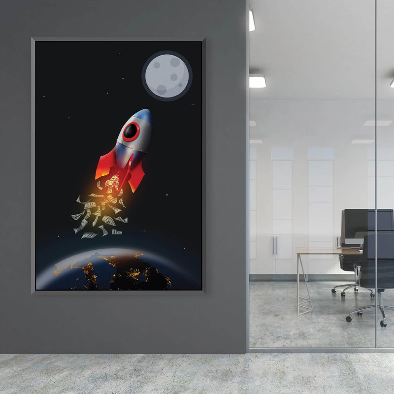 To The Moon Canvas