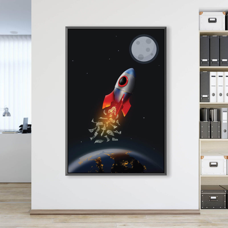 To The Moon Canvas