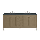 James Martin Chicago 72" Double Bathroom Vanity, Walnut Whisper