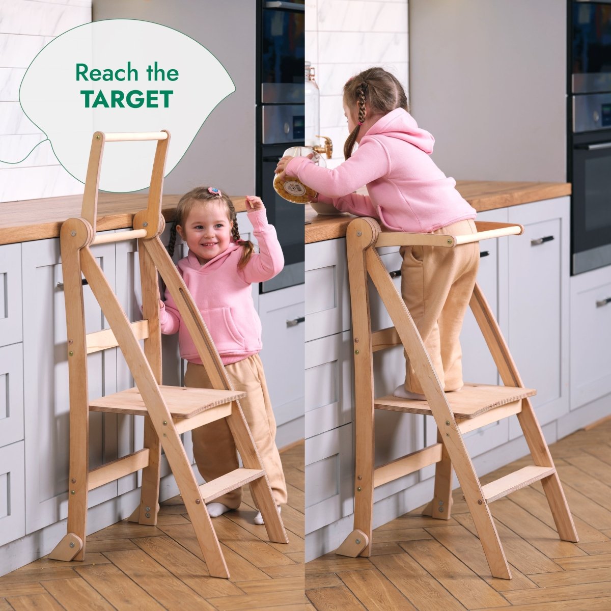 Toddler Tower: Foldable Step Stool for Toddlers - Gray, photo 8 of 9