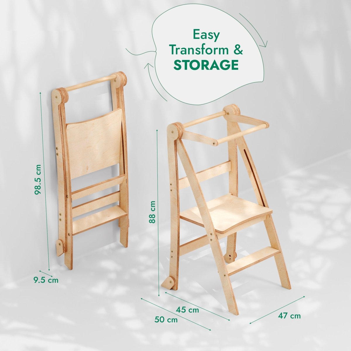 Toddler Tower: Foldable Step Stool for Toddlers - Gray, photo 2 of 9