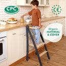 Toddler Tower: Foldable Step Stool for Toddlers - Gray by Goodevas