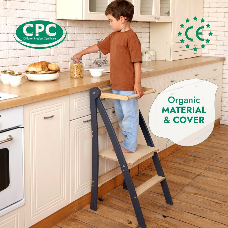 Toddler Tower: Step stool for Kids - Graphite