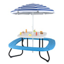Toddler Outdoor Activity Table with Adjustable and Collapsible Umbrella