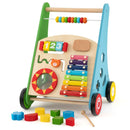 Toddler Push Walker Activity Center Toy with Burr-free Handle by LJGDeals