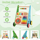 Toddler Push Walker Activity Center Toy with Burr-free Handle by LJGDeals