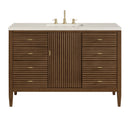 James Martin Myrrin 48" Single Bathroom Vanity, Mid-Century Walnut