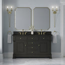 James Martin Brookfield 60" Double Bathroom Vanity, Black Onyx