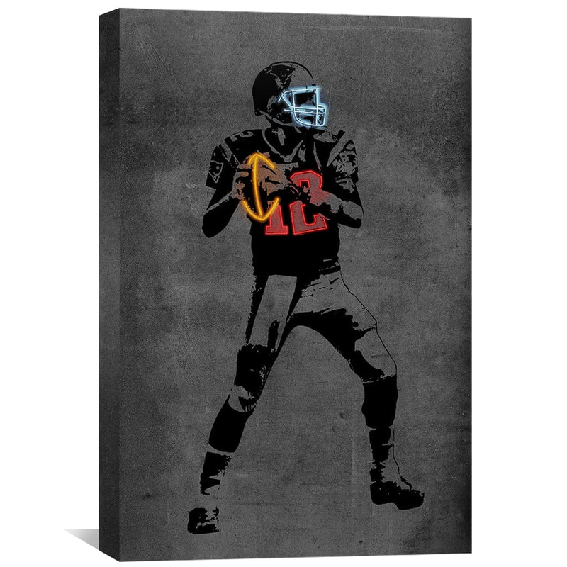 Tom Brady Glow Canvas