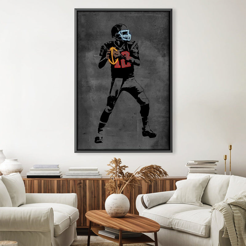 Tom Brady Glow Canvas