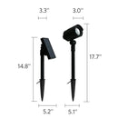 Tommy Bahama Solar LED Landscape Spotlights with Remote Solar Panels – 100 Lumens, 2-Pack