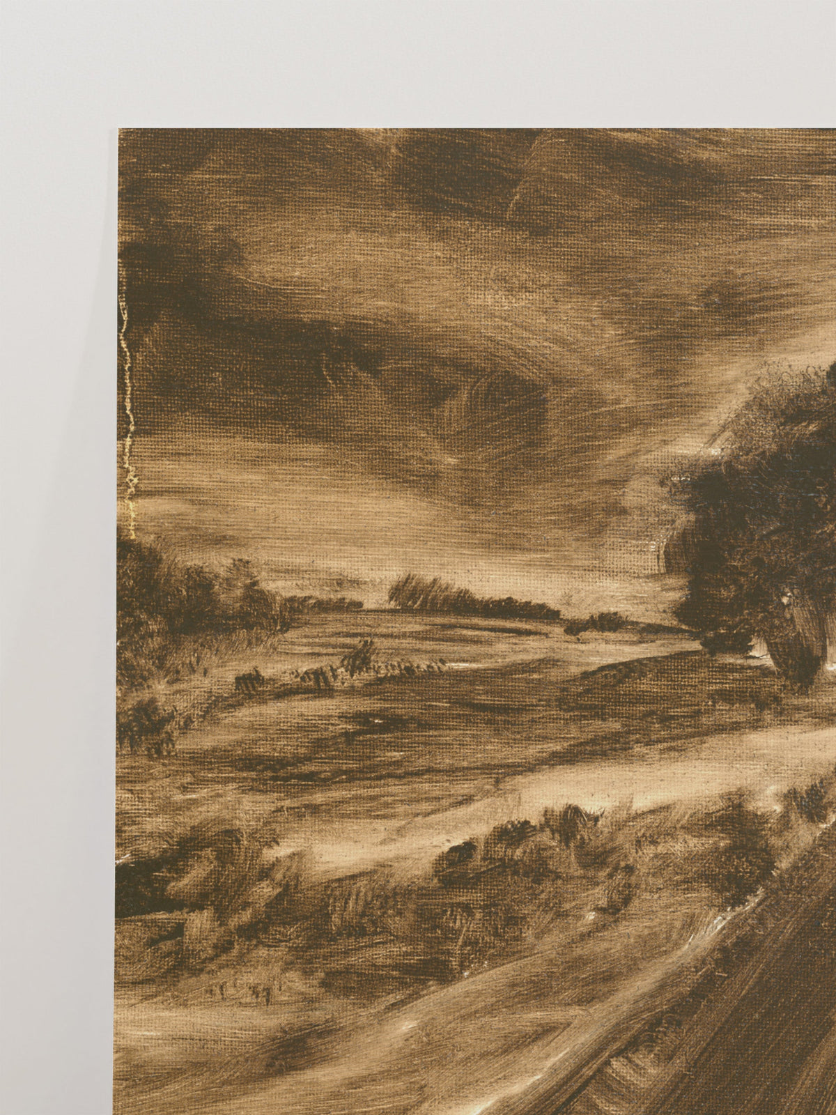 Tonalist Landscape, close-up of the surface