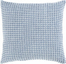 Toodyay Textured Light Blue Square Throw Pillow