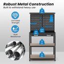 Tool Storage Workbench with Pegboard with 14 Hanging Accessories for Garage by LJGDeals
