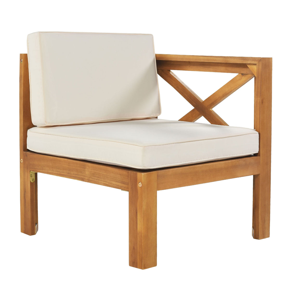 Topmax Outdoor Patio Wood 5-Piece Sectional Sofa Seating Group Set, photo 17 of 28