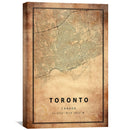 Toronto Vintage Map Canvas