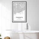 Toronto White Map Canvas