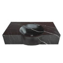 Black Marble Wall Mount Bathroom Sink 17 X 30 Floating Handcrafted Rectangular