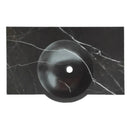 Black Marble Wall Mount Bathroom Sink 17 X 30 Floating Handcrafted Rectangular