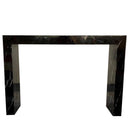 Toros Black Marble Rectangular Console Polished (W)12" (L)40" (H)30" front view