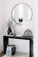 Black Marble Rectangular Console - Polished 40 Wide 12 Deep 30