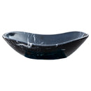 Black Turkish Marble Handcrafted Vessel Bathroom Sink Above Counter Vanity