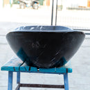 Black Turkish Marble Handcrafted Vessel Bathroom Sink Above Counter Vanity