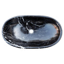 Black Turkish Marble Handcrafted Vessel Bathroom Sink Above Counter Vanity
