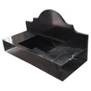 Black Marble Wall Mount Bathroom Sink Polished Backsplash 15 X 33 Inch