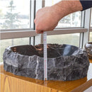 Handcrafted Black Marble Vessel Sink Natural Stone Bathroom Basin