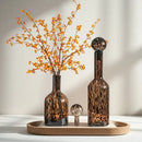 GobekUsa Leopard Print Glass Vase: Stylish Terrarium & Home Decor Accessory