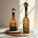 GobekUsa Leopard Print Glass Vase: Stylish Terrarium & Home Decor Accessory