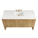 James Martin Hudson 60" Single Bathroom Vanity, Light Natural Oak