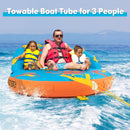 Towable Tube for Boating 3 Riders Water Sport Towables Sofa Pull Tube with Nylon Cover by LJGDeals