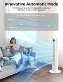 Tower Fan for Bedroom, 90° Oscillating Fan with 12H Timer, 37”Standing Fans with Remote, Bladeless Fan with 4 Modes & 3 Speeds