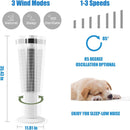 Tower Fan Portable Electric Oscillating Fan Quiet Cooling Remote Control Standing Bladeless Floor Fans 3 Speeds Wind Modes Timer