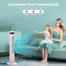 Tower Fan Portable Electric Oscillating Fan Quiet Cooling Remote Control Standing Bladeless Floor Fans 3 Speeds Wind Modes Timer