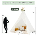 Lace Teepee Tent with Colorful Light Strings for Children by LJGDeals