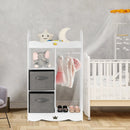 Kids Dress up Storage Costume Closet with Mirror and Toy Bins-White by LJGDeals